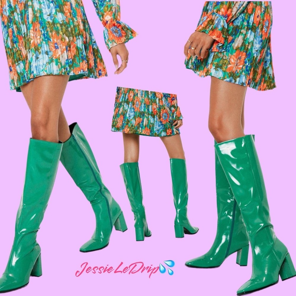 green knee highboots
